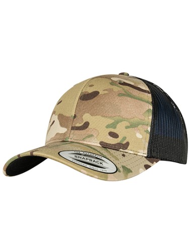 FLE-6606MC-Retro Trucker Multicam Cap